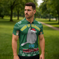 Cat Keep It Classy Christmas Zipper Polo Shirt Xmas Holiday Patterns - Wonder Print Shop