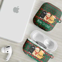 Cat Meowy Christmas AirPods Case Xmas Holiday Patterns - Wonder Print Shop