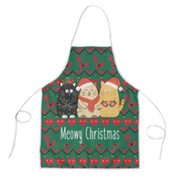 Cat Meowy Christmas Apron Xmas Holiday Patterns - Wonder Print Shop