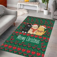 Cat Meowy Christmas Area Rug Xmas Holiday Patterns - Wonder Print Shop