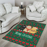 Cat Meowy Christmas Area Rug Xmas Holiday Patterns - Wonder Print Shop
