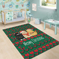 Cat Meowy Christmas Area Rug Xmas Holiday Patterns - Wonder Print Shop