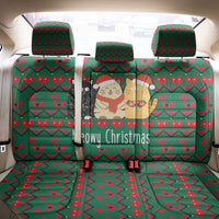 Cat Meowy Christmas Back Car Seat Cover Xmas Holiday Patterns - Wonder Print Shop