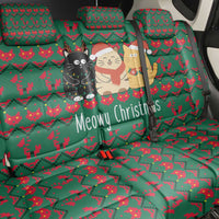 Cat Meowy Christmas Back Car Seat Cover Xmas Holiday Patterns - Wonder Print Shop