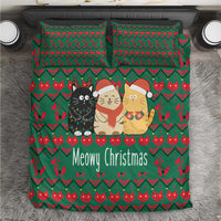 Cat Meowy Christmas Bedding Set Xmas Holiday Patterns - Wonder Print Shop