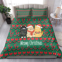 Cat Meowy Christmas Bedding Set Xmas Holiday Patterns - Wonder Print Shop