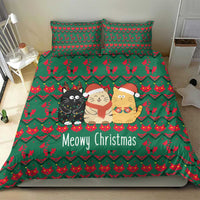 Cat Meowy Christmas Bedding Set Xmas Holiday Patterns - Wonder Print Shop