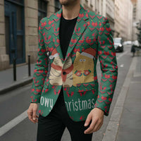 Cat Meowy Christmas Blazer Xmas Holiday Patterns - Wonder Print Shop