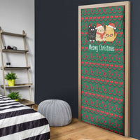 Cat Meowy Christmas Door Cover Xmas Holiday Patterns - Wonder Print Shop