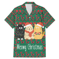 Cat Meowy Christmas Family Matching Mermaid Dress and Hawaiian Shirt Xmas Holiday Patterns - Wonder Print Shop
