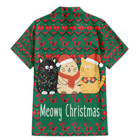 Cat Meowy Christmas Family Matching Mermaid Dress and Hawaiian Shirt Xmas Holiday Patterns - Wonder Print Shop