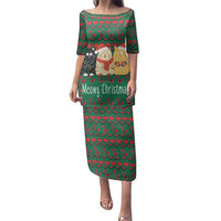Cat Meowy Christmas Family Matching Puletasi and Hawaiian Shirt Xmas Holiday Patterns - Wonder Print Shop