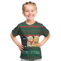 Cat Meowy Christmas Kid T Shirt Xmas Holiday Patterns - Wonder Print Shop