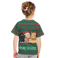 Cat Meowy Christmas Kid T Shirt Xmas Holiday Patterns - Wonder Print Shop