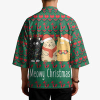 Cat Meowy Christmas Kimono Xmas Holiday Patterns - Wonder Print Shop