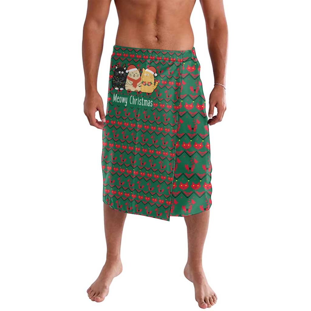 Cat Meowy Christmas Lavalava Xmas Holiday Patterns - Wonder Print Shop