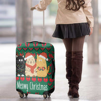 Cat Meowy Christmas Luggage Cover Xmas Holiday Patterns - Wonder Print Shop