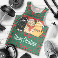 Cat Meowy Christmas Men Tank Top Xmas Holiday Patterns - Wonder Print Shop