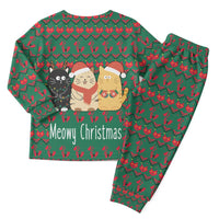 Cat Meowy Christmas Pajama Set Xmas Holiday Patterns - Wonder Print Shop