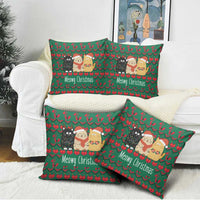 Cat Meowy Christmas Pillow Cover Xmas Holiday Patterns - Wonder Print Shop