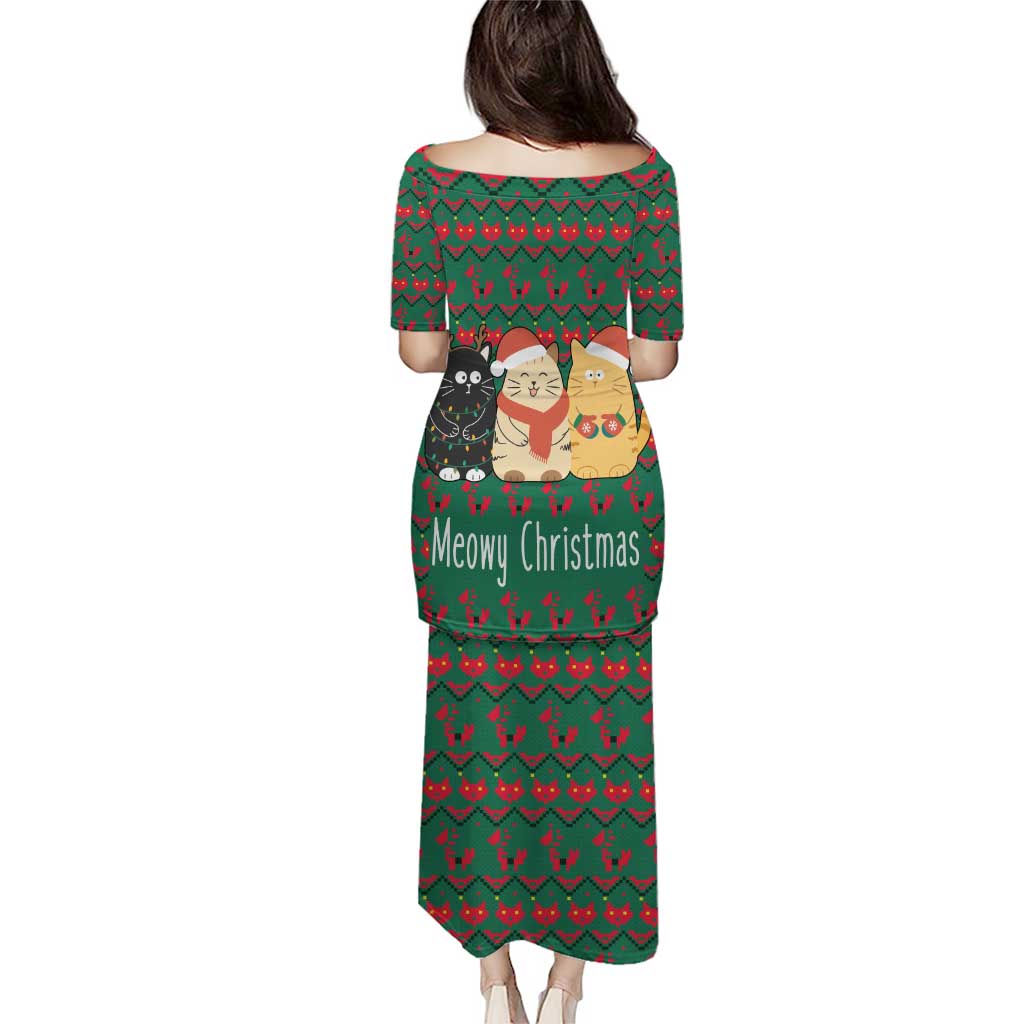 Cat Meowy Christmas Puletasi Xmas Holiday Patterns - Wonder Print Shop