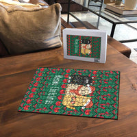Cat Meowy Christmas Puzzle Xmas Holiday Patterns - Wonder Print Shop