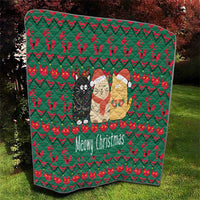 Cat Meowy Christmas Quilt Xmas Holiday Patterns - Wonder Print Shop