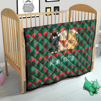 Cat Meowy Christmas Quilt Xmas Holiday Patterns - Wonder Print Shop