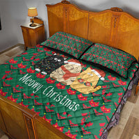 Cat Meowy Christmas Quilt Bed Set Xmas Holiday Patterns - Wonder Print Shop