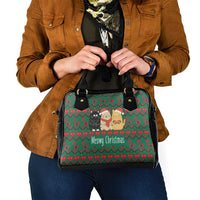 Cat Meowy Christmas Shoulder Handbag Xmas Holiday Patterns - Wonder Print Shop