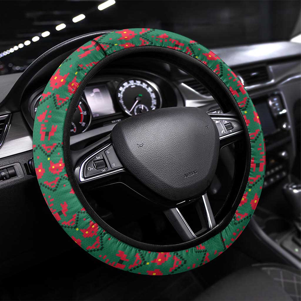 Cat Meowy Christmas Steering Wheel Cover Xmas Holiday Patterns - Wonder Print Shop