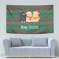 Cat Meowy Christmas Tapestry Xmas Holiday Patterns - Wonder Print Shop