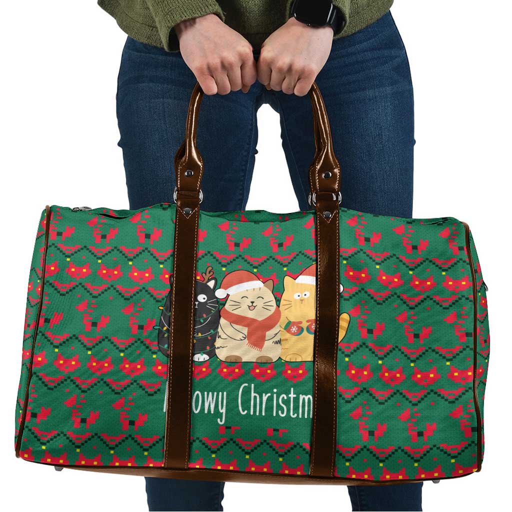 Cat Meowy Christmas Travel Bag Xmas Holiday Patterns - Wonder Print Shop