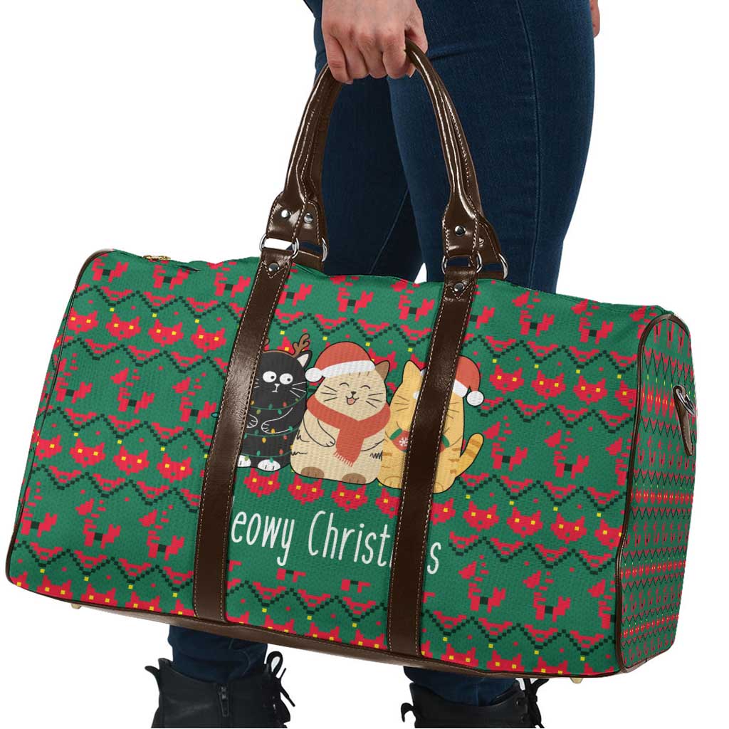 Cat Meowy Christmas Travel Bag Xmas Holiday Patterns - Wonder Print Shop
