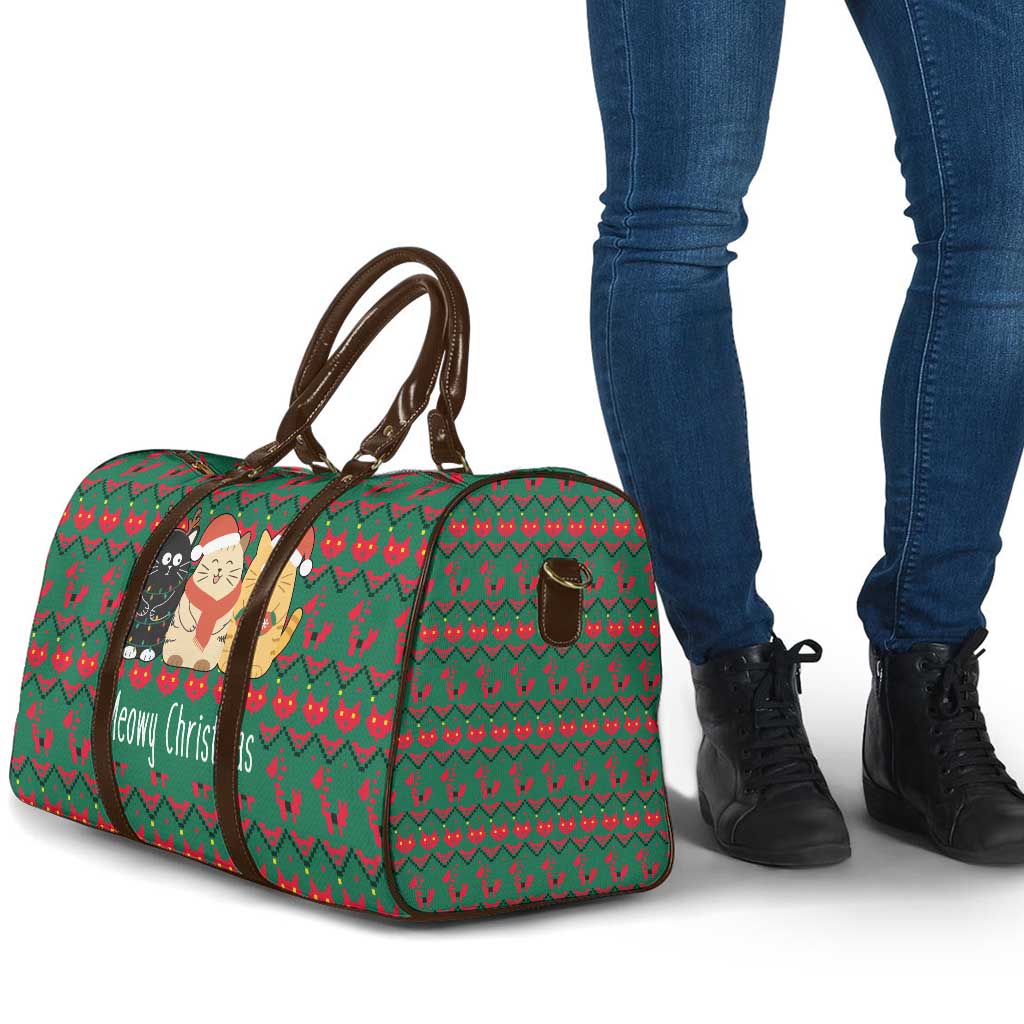 Cat Meowy Christmas Travel Bag Xmas Holiday Patterns - Wonder Print Shop