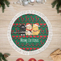 Cat Meowy Christmas Tree Skirt Xmas Holiday Patterns - Wonder Print Shop