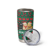 Cat Meowy Christmas Tumbler Cup Xmas Holiday Patterns - Wonder Print Shop