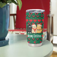 Cat Meowy Christmas Tumbler Cup Xmas Holiday Patterns - Wonder Print Shop