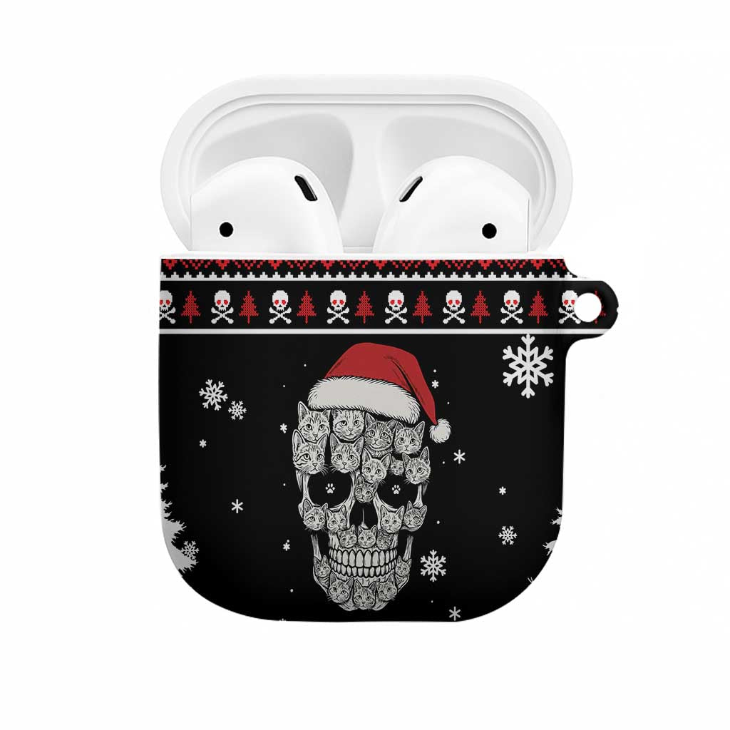 Cat Skull Santa Christmas AirPods Case Xmas Holiday Patterns - Wonder Print Shop