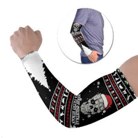 Cat Skull Santa Christmas Arm Sleeves Xmas Holiday Patterns - Wonder Print Shop