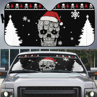 Cat Skull Santa Christmas Auto Sun Shade Xmas Holiday Patterns - Wonder Print Shop