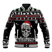 Cat Skull Santa Christmas Baseball Jacket Xmas Holiday Patterns - Wonder Print Shop