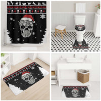 Cat Skull Santa Christmas Bathroom Set Xmas Holiday Patterns - Wonder Print Shop