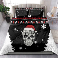 Cat Skull Santa Christmas Bedding Set Xmas Holiday Patterns - Wonder Print Shop