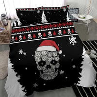 Cat Skull Santa Christmas Bedding Set Xmas Holiday Patterns - Wonder Print Shop