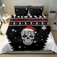 Cat Skull Santa Christmas Bedding Set Xmas Holiday Patterns - Wonder Print Shop