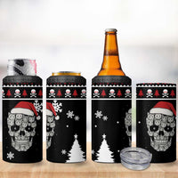 Cat Skull Santa Christmas 4 in 1 Can Cooler Tumbler Xmas Holiday Patterns - Wonder Print Shop