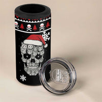 Cat Skull Santa Christmas 4 in 1 Can Cooler Tumbler Xmas Holiday Patterns - Wonder Print Shop
