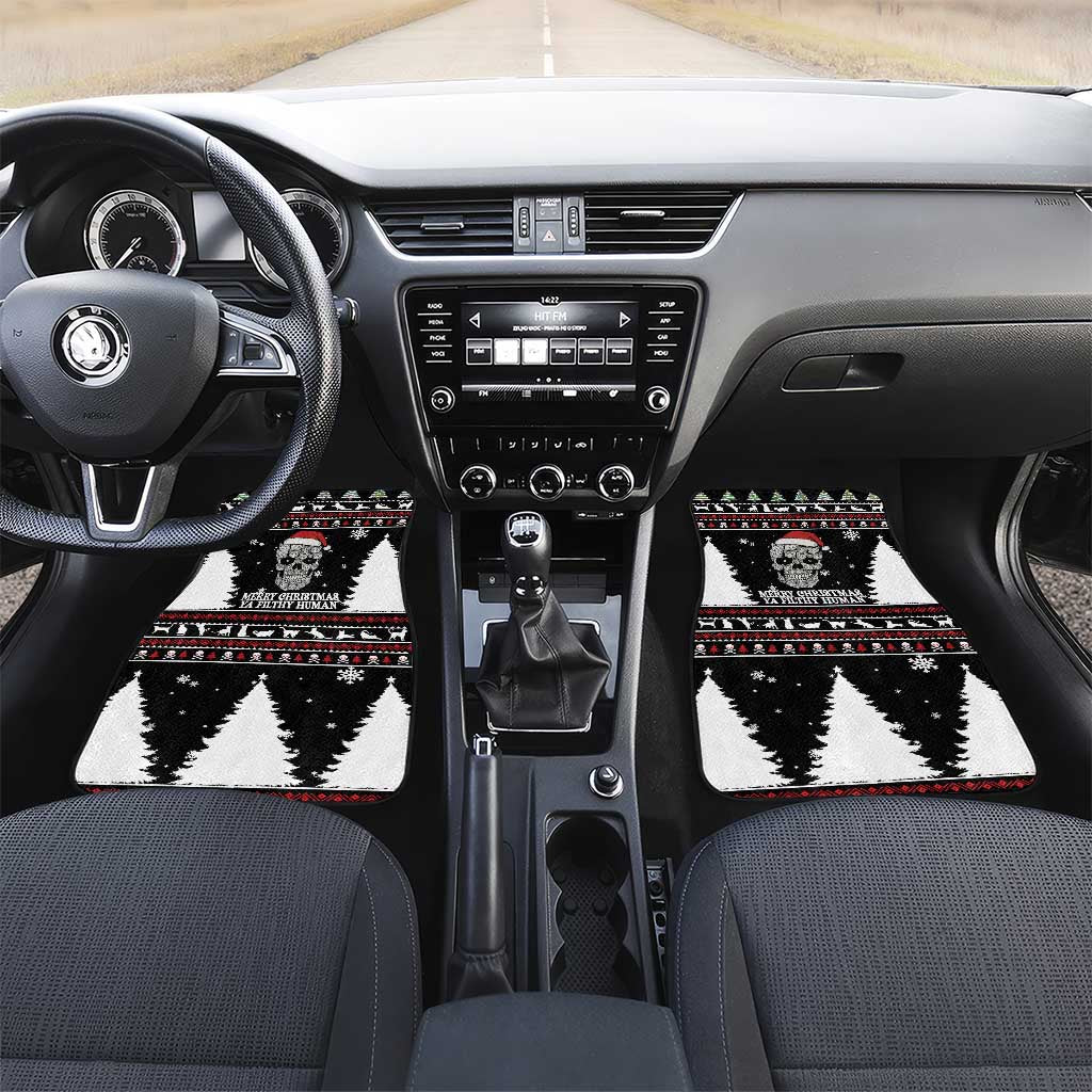 Cat Skull Santa Christmas Car Mats Xmas Holiday Patterns - Wonder Print Shop
