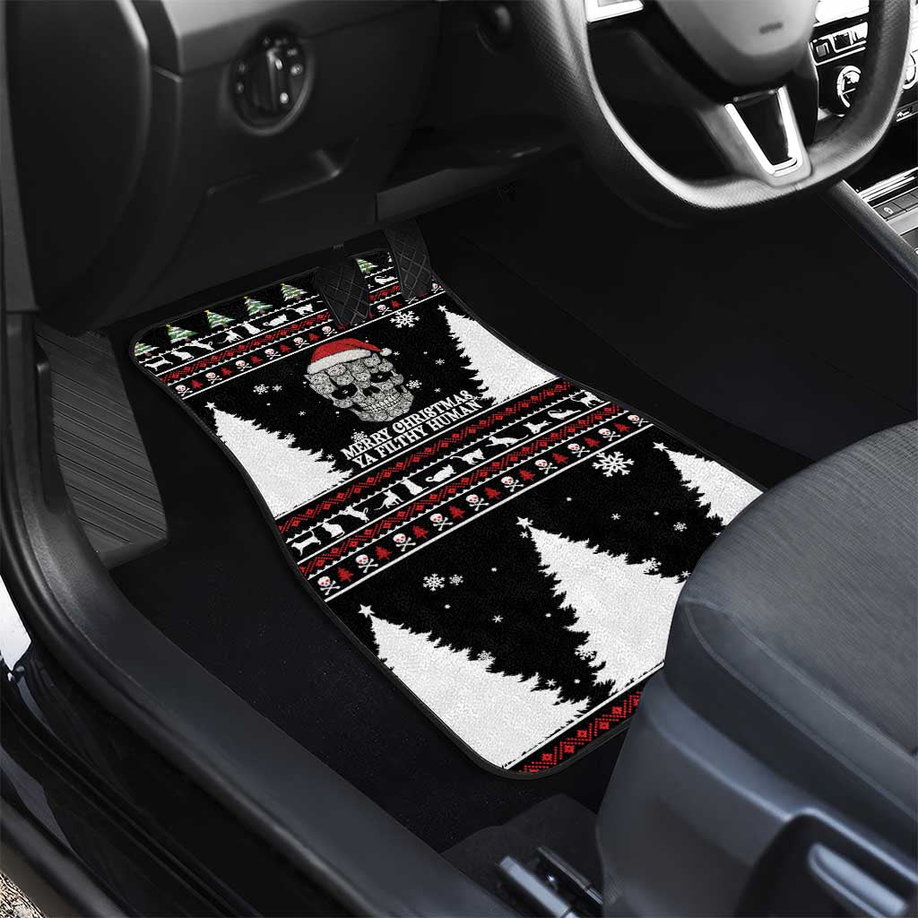 Cat Skull Santa Christmas Car Mats Xmas Holiday Patterns - Wonder Print Shop